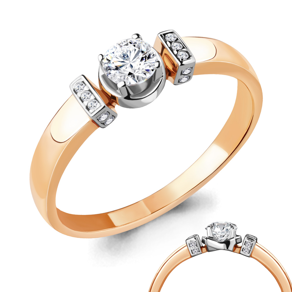 

Кольцо из красного золота с бриллиантом Aquamarine Aquamarine 963697Ак_585_кз р, 963697Ак_585_кз