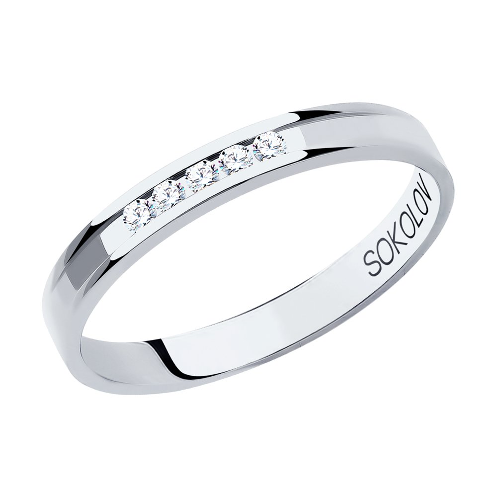 

Кольцо из золота р. 18 SOKOLOV Diamonds 1112300-01, бриллиант, 1112300-01