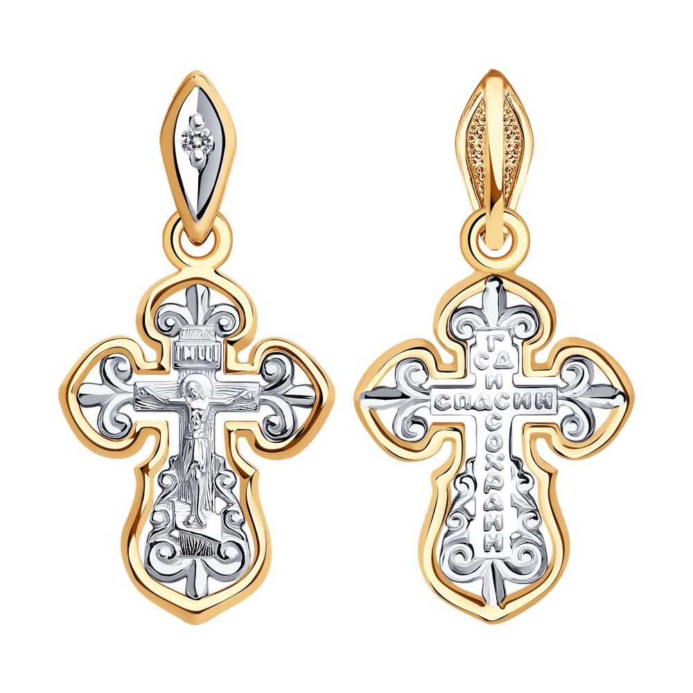 

Кулон из комбинированного золота SOKOLOV Diamonds 1120075, бриллиант, 1120075