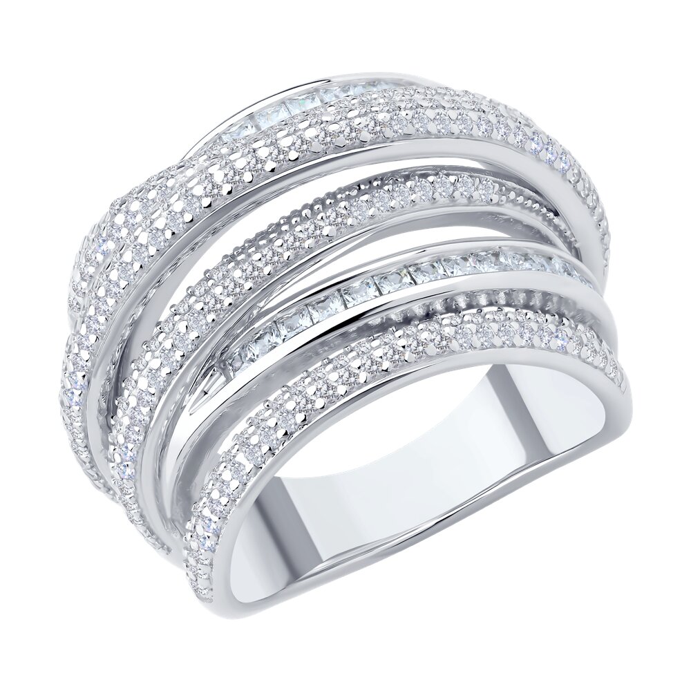 

Кольцо из серебра р. 18 SOKOLOV 94014242-91, фианит, 94014242-91