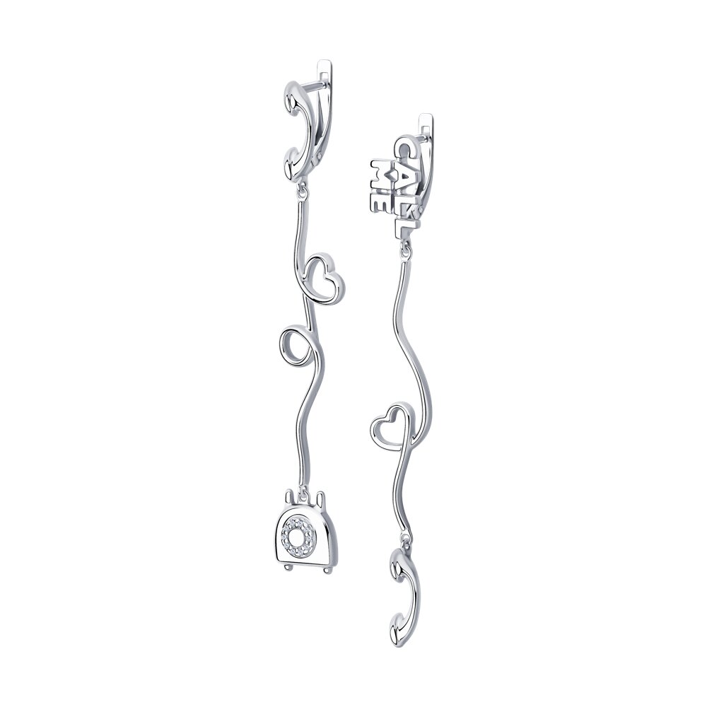 

Серьги из серебра с фианитом SKLV 94024064, 94024064