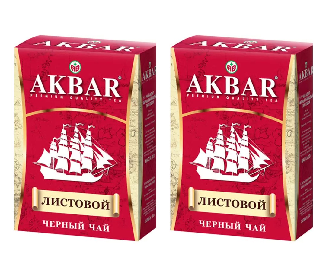 

Чай чёрныйAkbar Корабль листовой, 90 г х 2 шт, Корабль листовой 90 г.