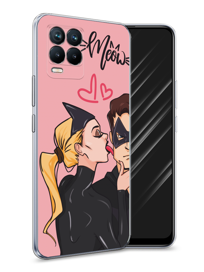

Чехол Awog на Realme 8/8 Pro "Kiss of Cat Woman", Розовый;черный;бежевый, 255450-1
