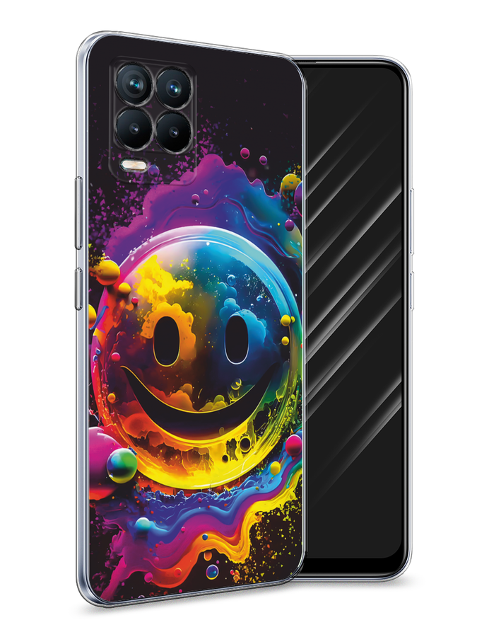 

Чехол Awog на Realme 8/8 Pro "Кислотный смайл", Фиолетовый;желтый;синий, 255450-1