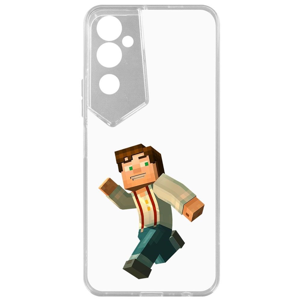 

Чехол Minecraft-Джесси для Tecno Pova Neo 2, Прозрачный