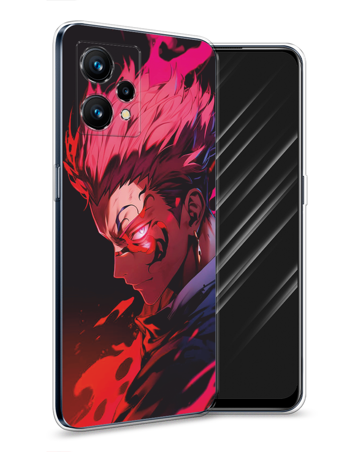 

Чехол Awog на Realme 9 4G "Взгляд Сукуны", Розовый;красный;черный, 257250-1