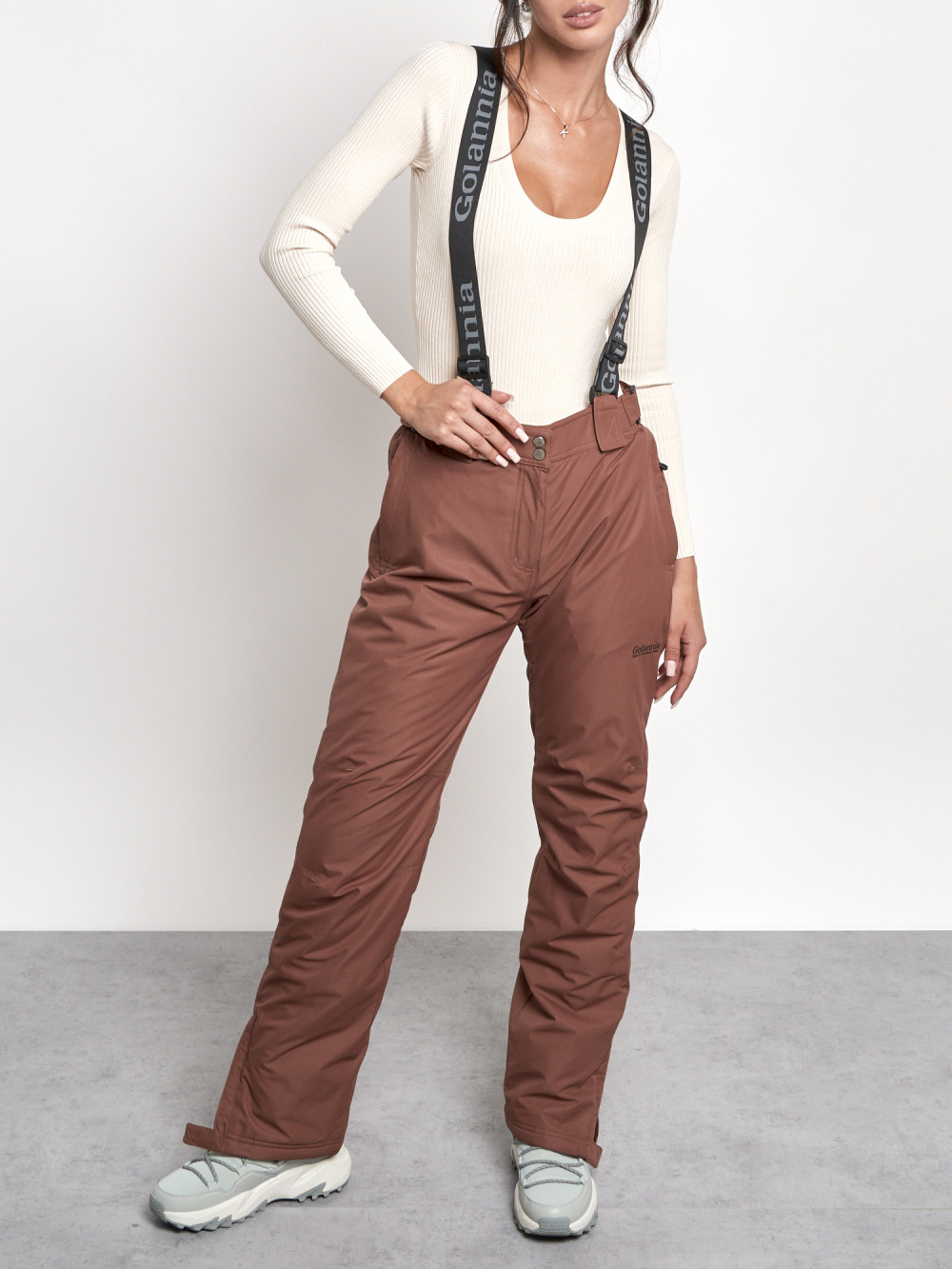 Горнолыжные брюки женские Colannia AD7602K, коричневый 42