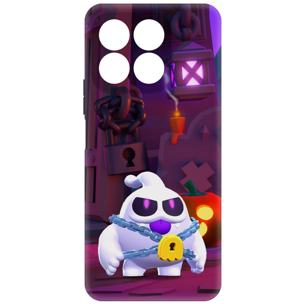 

Чехол-накладка Krutoff Soft Case Brawl Stars - Призрак Скуик для Honor X8b черный