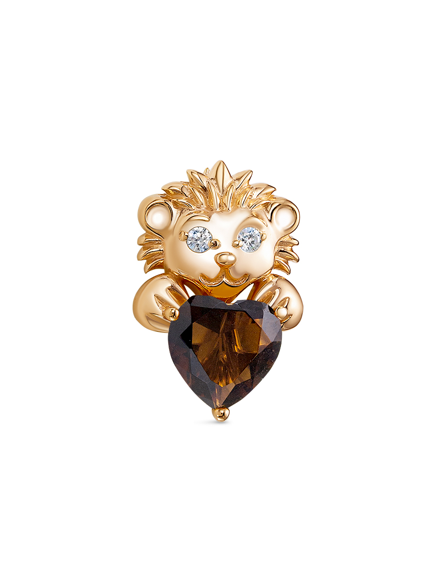 

Брошь из серебра с фианитом SamoroDki Jewelry Львенок, 6-06-033-17з