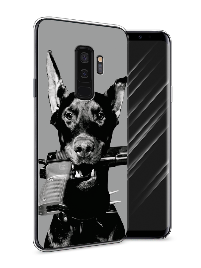 

Чехол Awog на Samsung Galaxy S9 Plus "Доберман", Серый, 25850-1