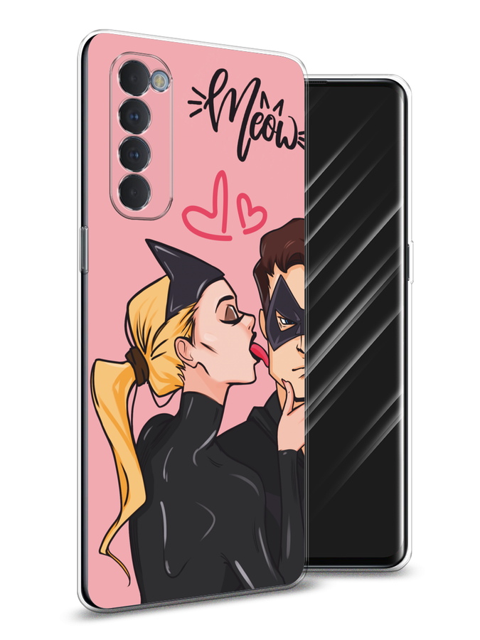 

Чехол Awog на Oppo Reno 4 Pro "Kiss of Cat Woman", Розовый;черный;бежевый, 258950-1