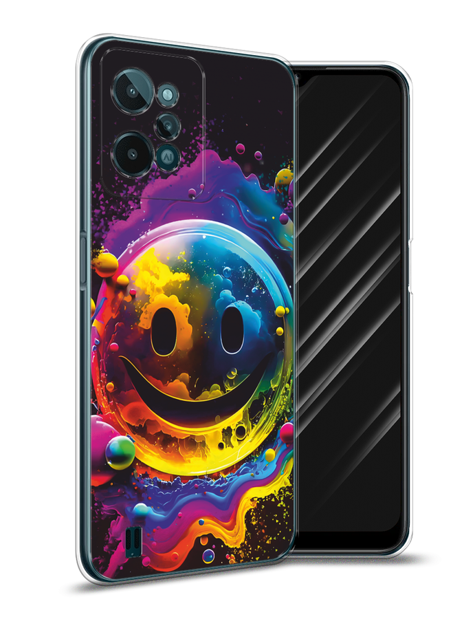 

Чехол Awog на Realme C31 "Кислотный смайл", Фиолетовый;желтый;синий, 259350-1