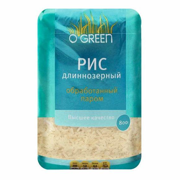 

Рис O'Green шлифованный длиннозерный пропаренный 800 г