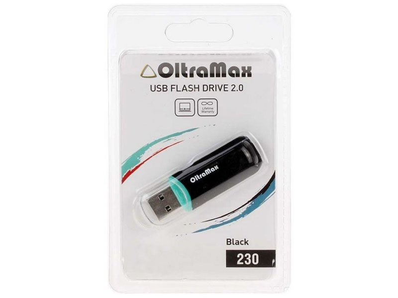 Флешка Oltramax 230 64ГБ Black (OM-64GB-230-Black)