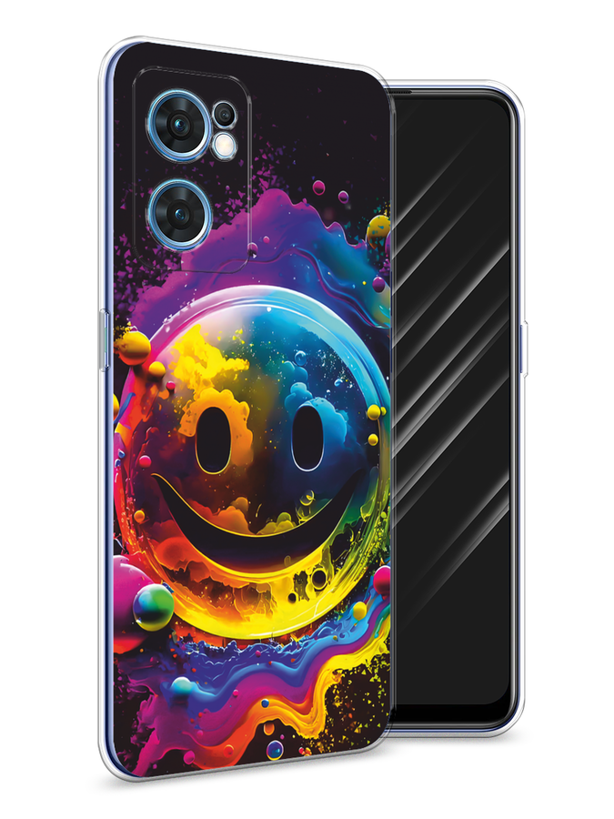 

Чехол Awog на Oppo Find X5 Lite "Кислотный смайл", Фиолетовый;желтый;синий, 259850-1