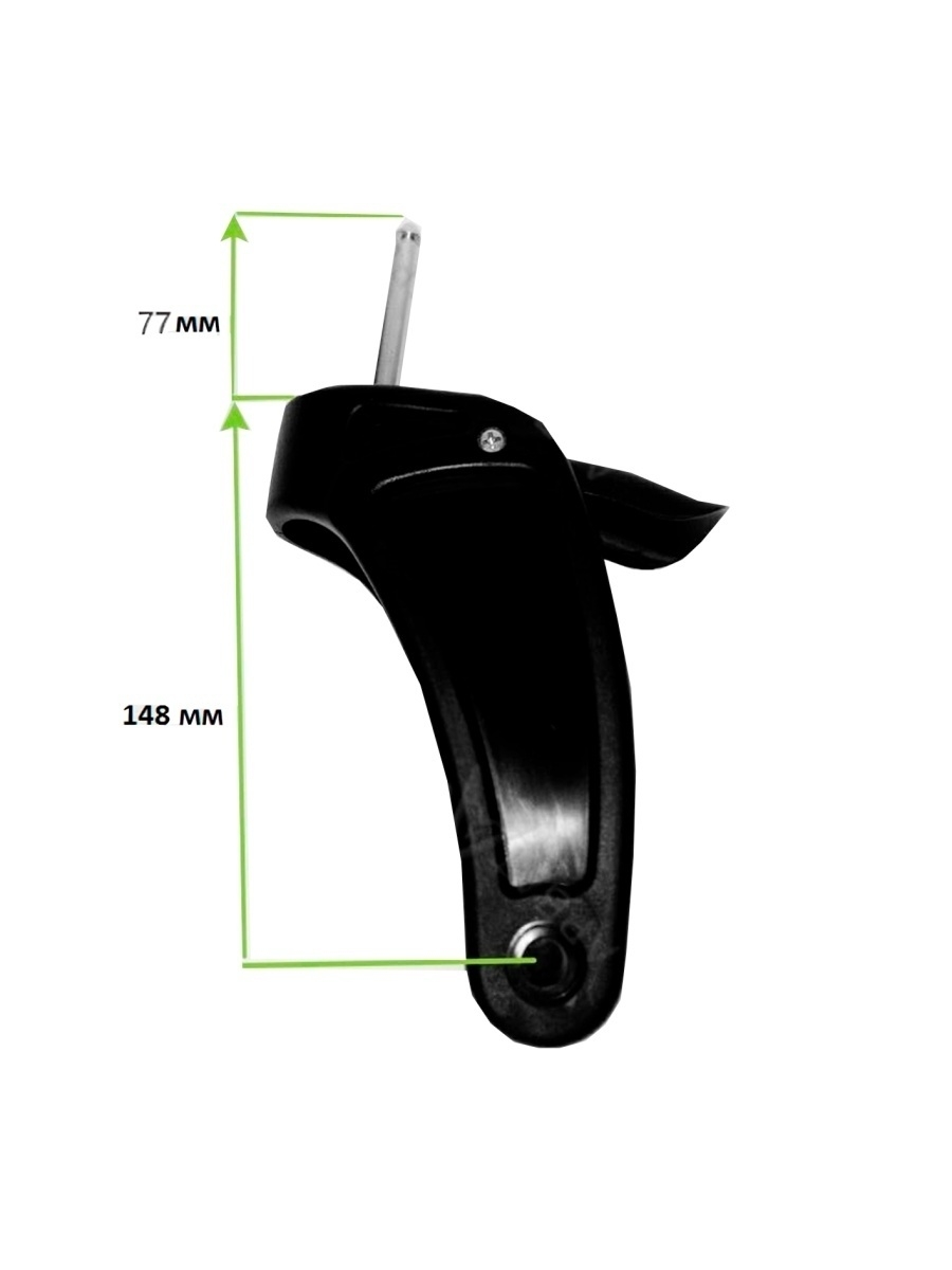 Вилка Арбат-Сервис колеса коляски переднего ось 10мм длина 77мм вилка посадочная длина 20 см металлическая ручка