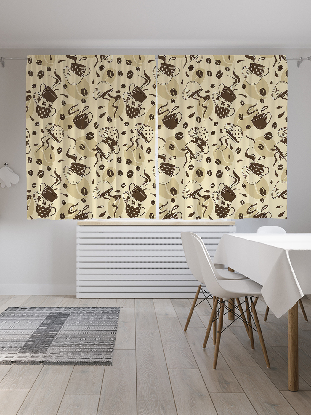 

Шторы с фотопечатью JoyArty "Кофе и солнце" из сатена, 290х180 см