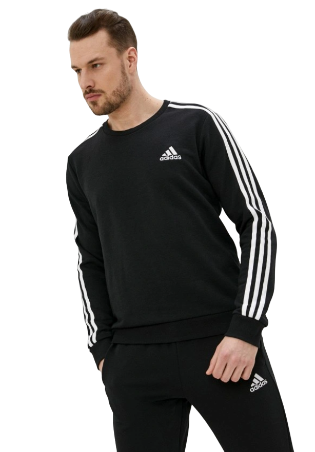 

Свитшот мужской Adidas Essentials French Terry 3-Stripes Sweatshirt GK9078 черный 52 RU, Essentials French Terry 3-Stripes Sweatshirt