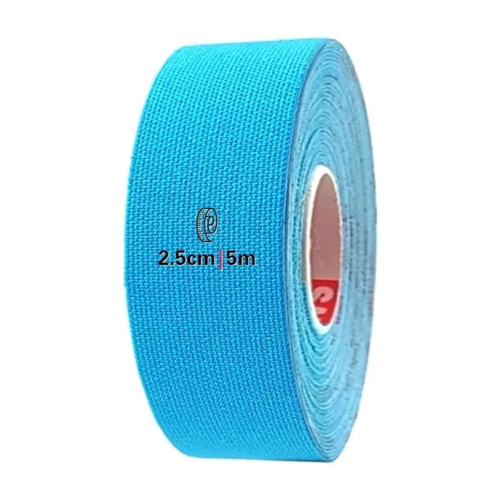 фото Кинезио тейп для тела safespot kinesiology body tape sport (2,5см*5м), голубой