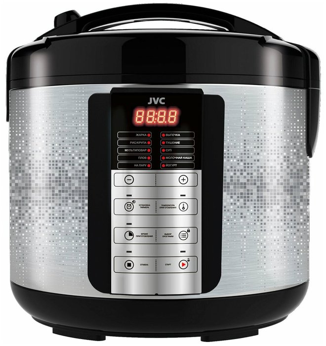 

Мультиварка JVC JK-MC500 серебристая, черная, JK-MC500