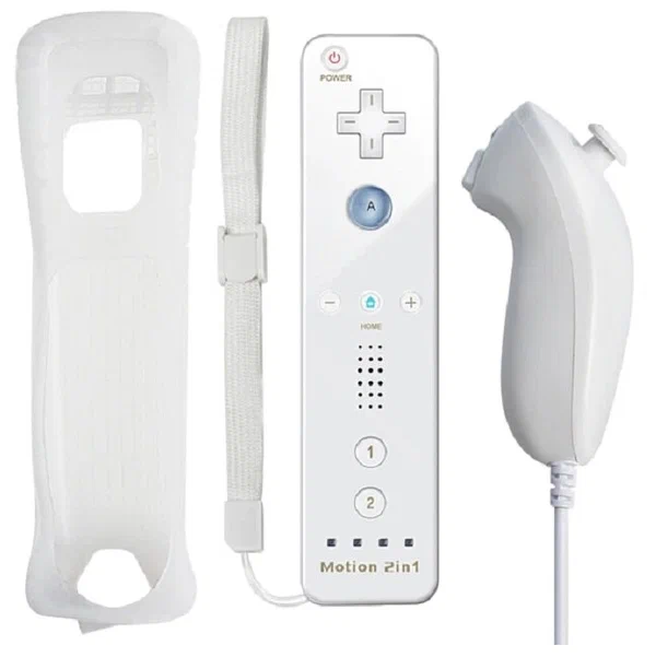 

Комплект Геймпадов Remote Plus + Nunchuk для Nintendo Switch, Nintendo Wii White, Белый, Remote Plus, Nunchuk