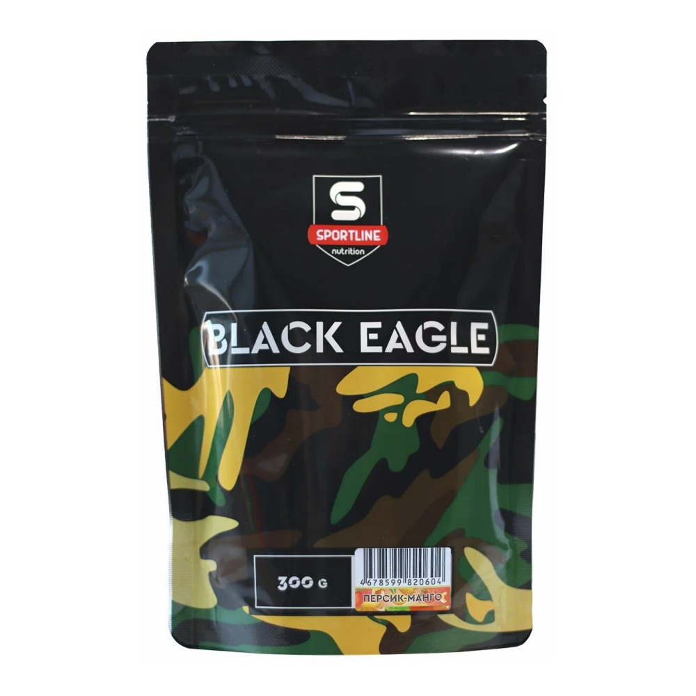 Предтренировочный комплекс Black Eagle Sportline Nutrition Пакет 300гр персик-манго
