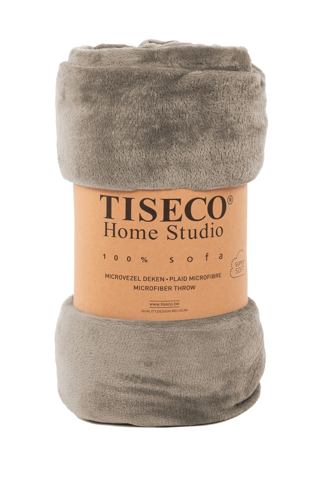 Плед Tiseco серо-коричневый 130x160 см 3227TAUPE