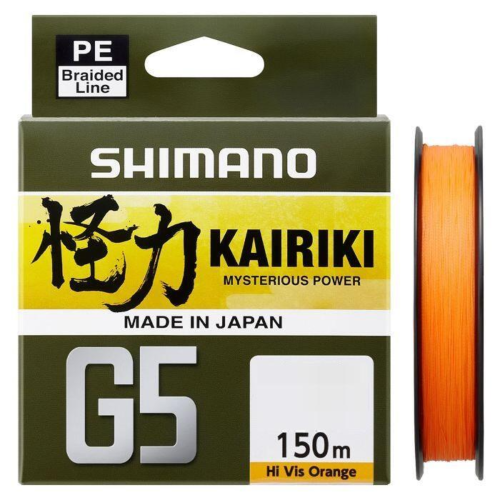 Шнур Shimano Kairiki G5 X4 100м. 0.18мм. 8кг. HI-VIS Orange