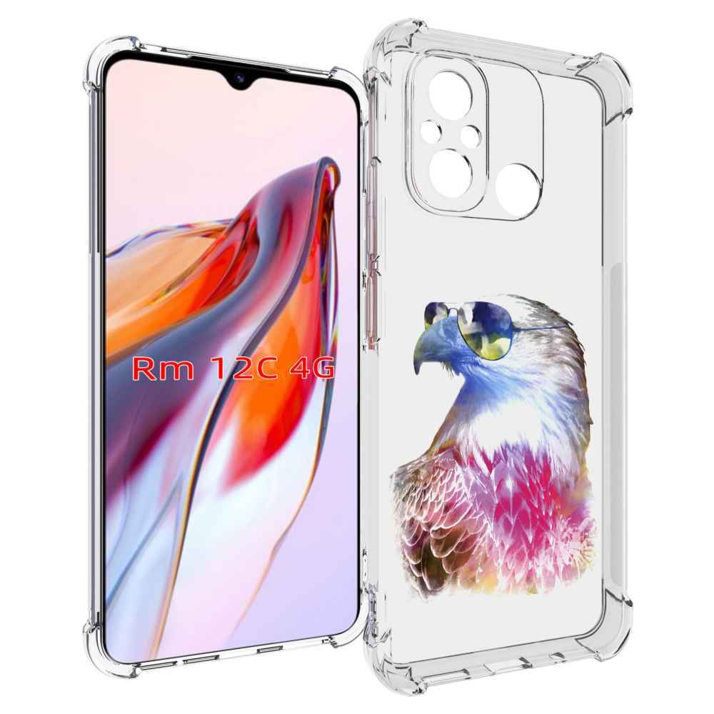 

Чехол MyPads Орел в очках для Xiaomi Redmi 12C / Poco C55, Tocco