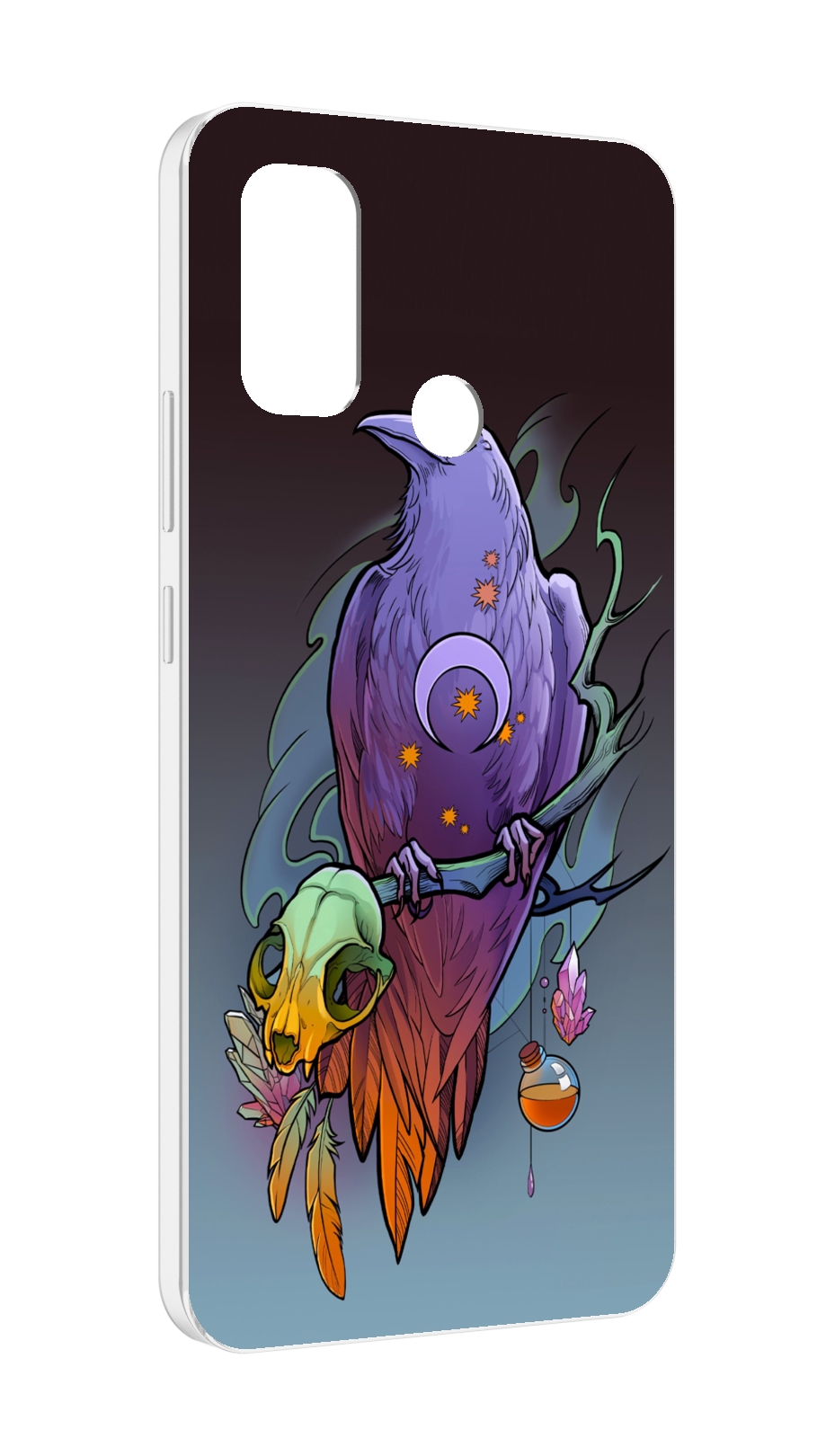 

Чехол MyPads фиолетовый ворон на ветке для UleFone Note 10P/Note 10, Прозрачный, Tocco
