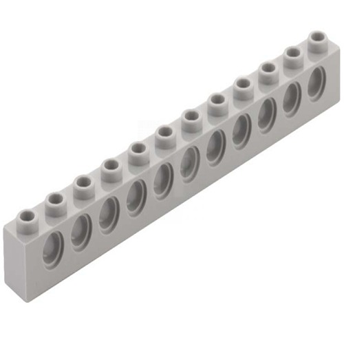 фото Деталь lego 4211860 technic кирпичик 1x12, r4,9 серый 50 шт