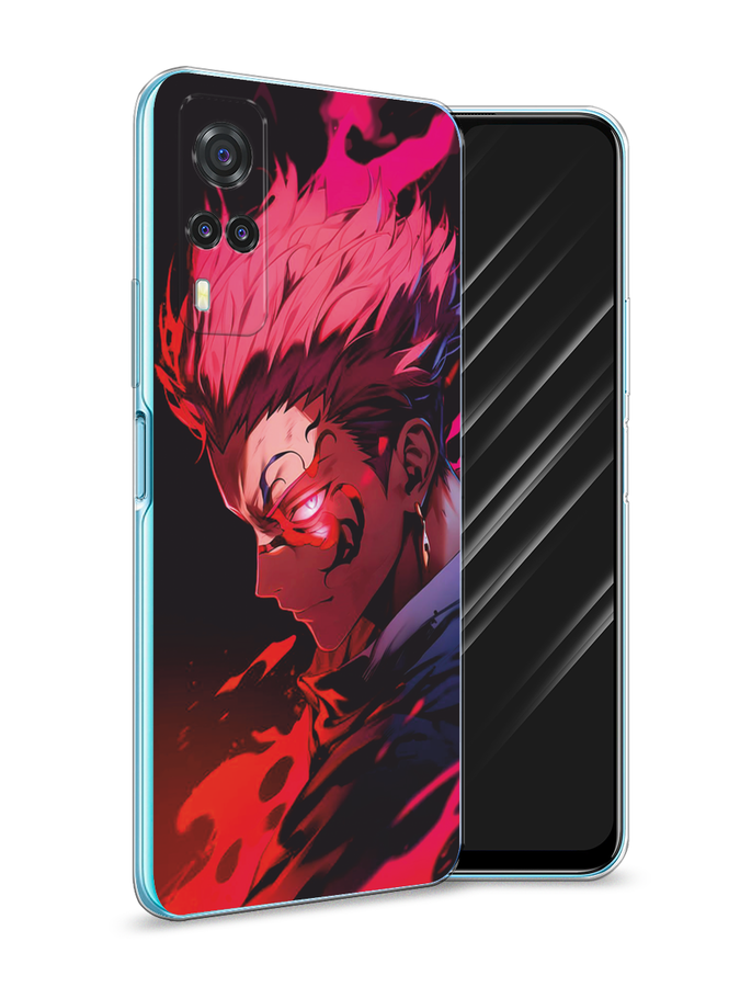 

Чехол Awog на Vivo Y31/Y53s 4G "Взгляд Сукуны", Розовый;красный;черный, 263750-1