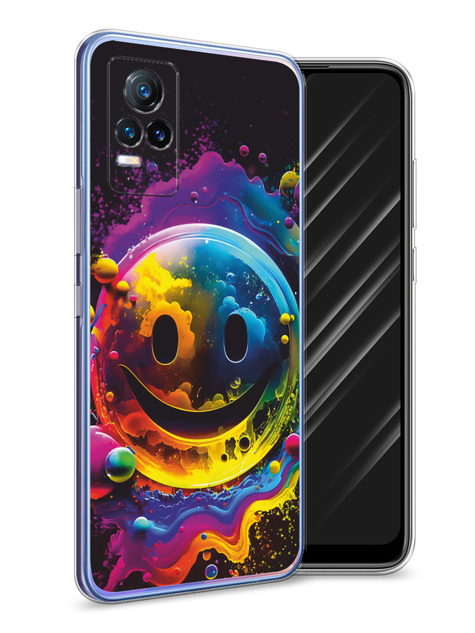 

Чехол Awog на Vivo V21e 4G "Кислотный смайл", Фиолетовый;желтый;синий, 264550-1