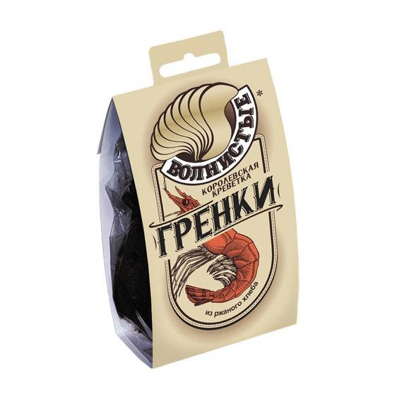 

Гренки ржано-пшеничные Волнистые Королевская креветка 75 г