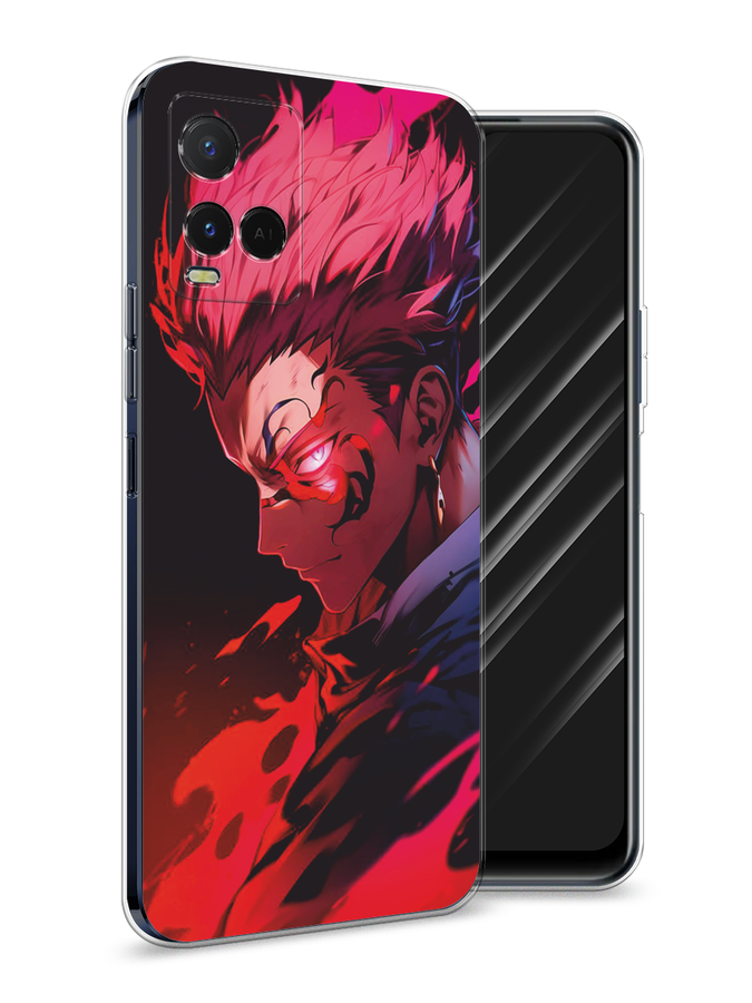

Чехол Awog на Vivo Y21e "Взгляд Сукуны", Розовый;красный;черный, 266350-1