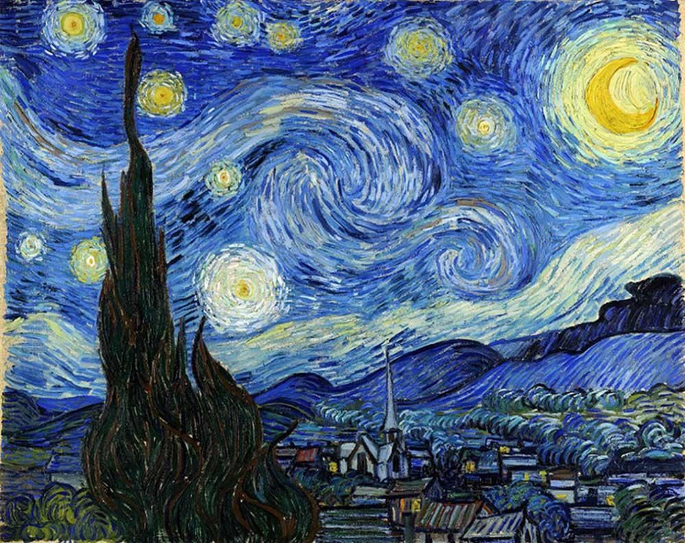 

Алмазная вышивка Гранни Звездная ночь Ван Гога, 38x48 см, Звездная ночь Ван Гога