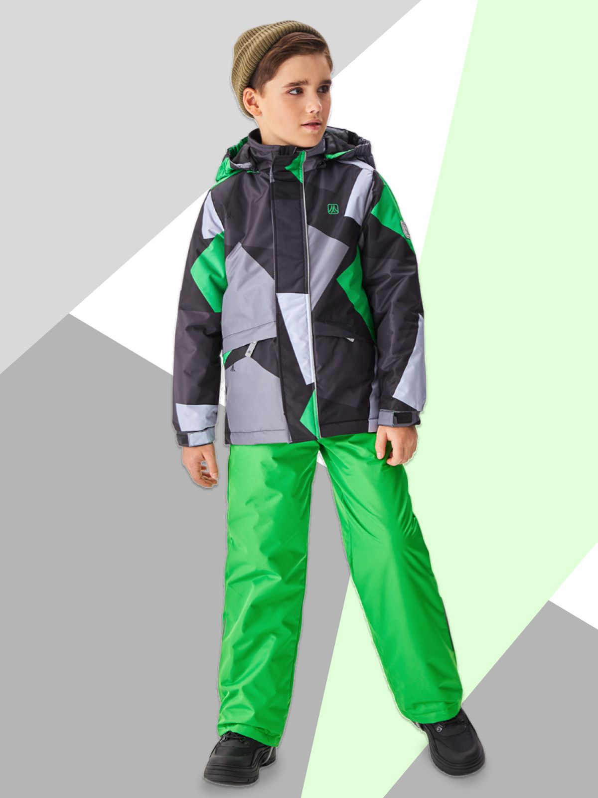 Комплект верхней одежды детский Premont SP322217 салатовый серый 134 6250₽