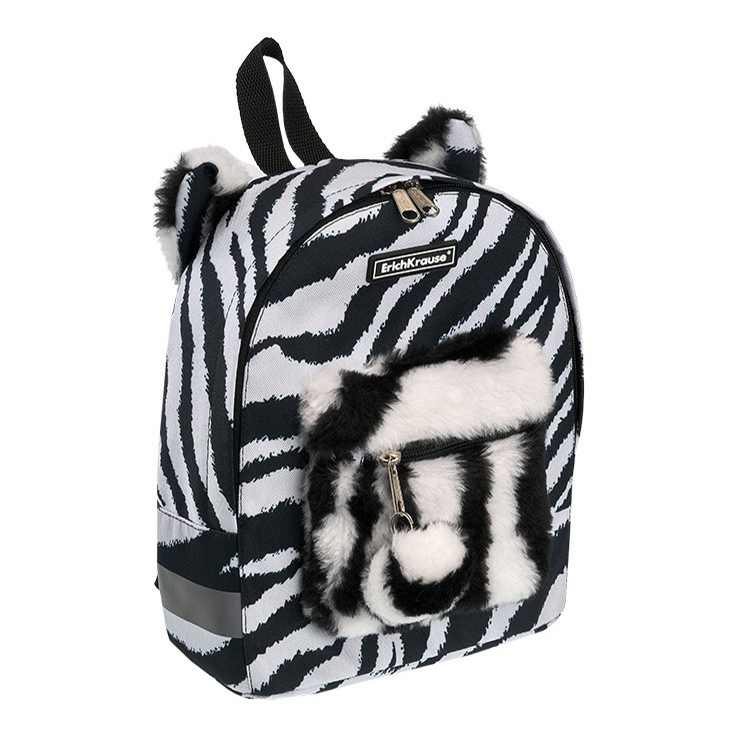 

Рюкзак ErichKrause Fluffy Zebra черно-белый