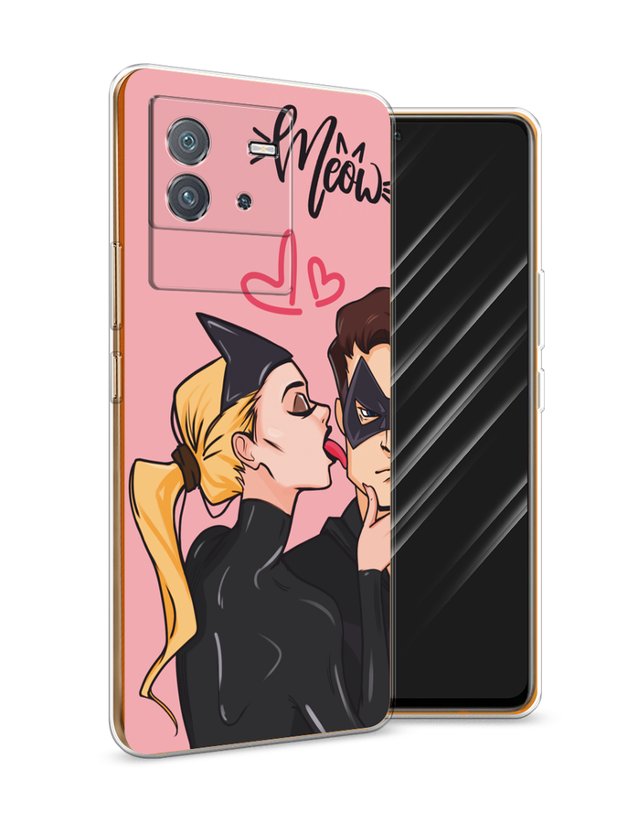 

Чехол Awog на Vivo iQOO Neo6 "Kiss of Cat Woman", Розовый;черный;бежевый, 266850-1