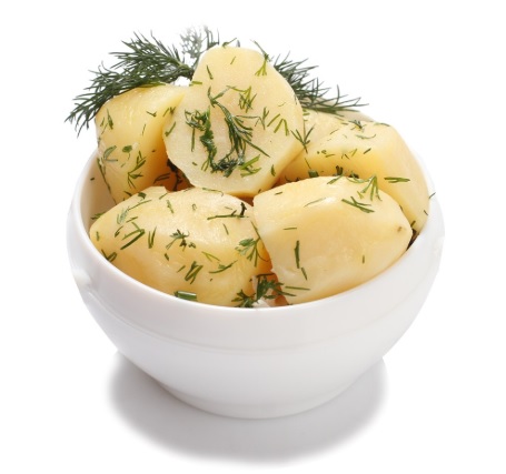 

Картофель отварной с укропом