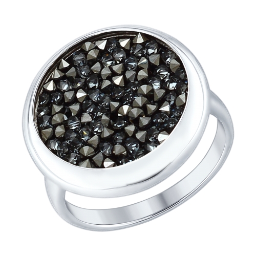 фото Кольцо из серебра со swarovski р. 18.5 яхонт ювелирный 175598