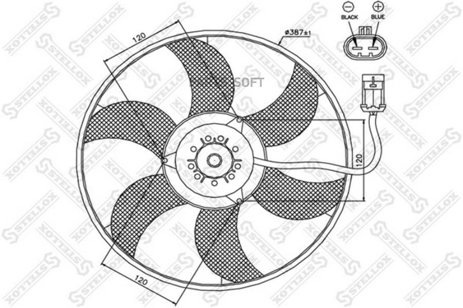 

STELLOX 2999308SX 29-99308-SX вентилятор охлаждения \ Opel Corsa 1.0-1.8 00>/Combo 1.6 01>