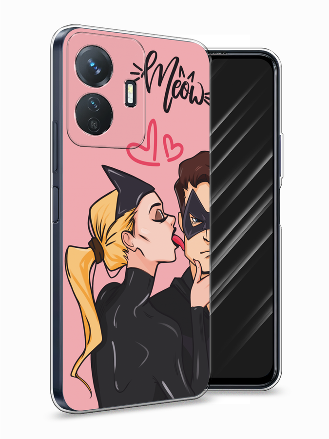 

Чехол Awog на Vivo Y77e "Kiss of Cat Woman", Розовый;черный;бежевый, 267350-1
