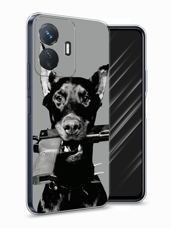 

Чехол Awog на Vivo Y77e "Доберман", Серый, 267350-1