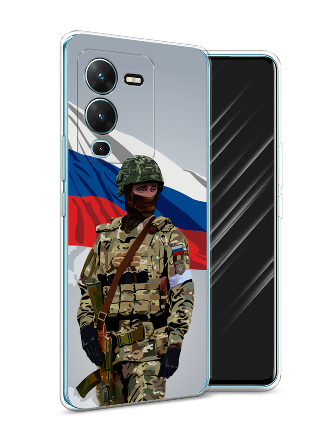 

Чехол Awog на Vivo V25 Pro 5G "Солдат с флагом", Белый;синий;красный;зеленый, 267450-1