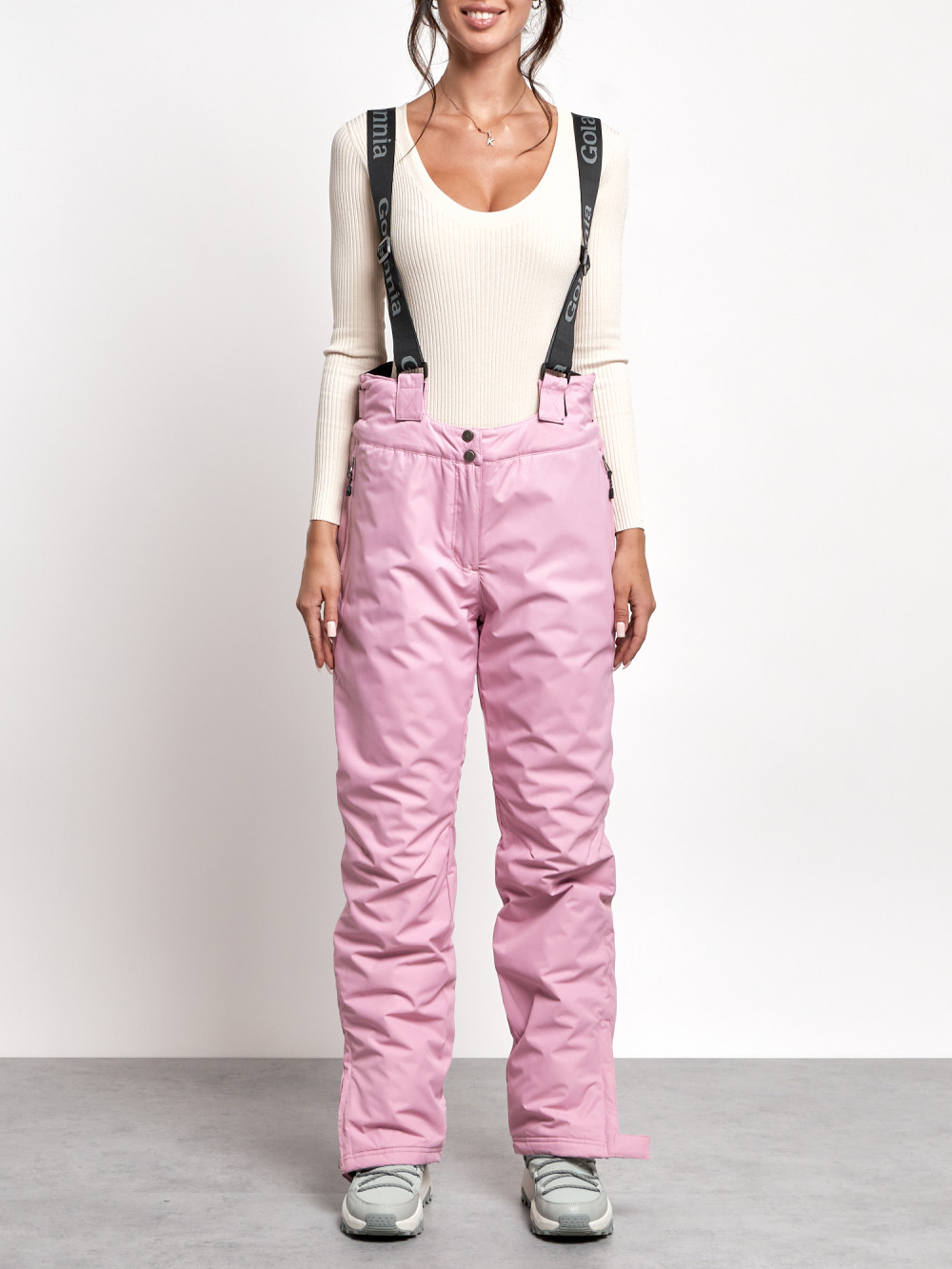 Горнолыжные брюки женские Colannia AD7601R, розовый 50