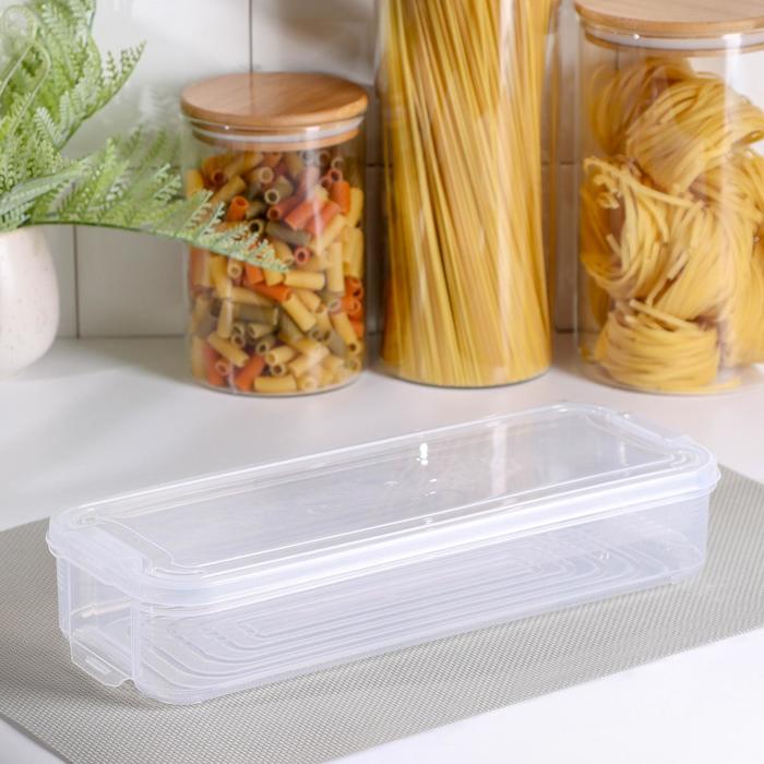 

Контейнер для хранения продуктов, 30×12×5,5 см, цвет прозрачный