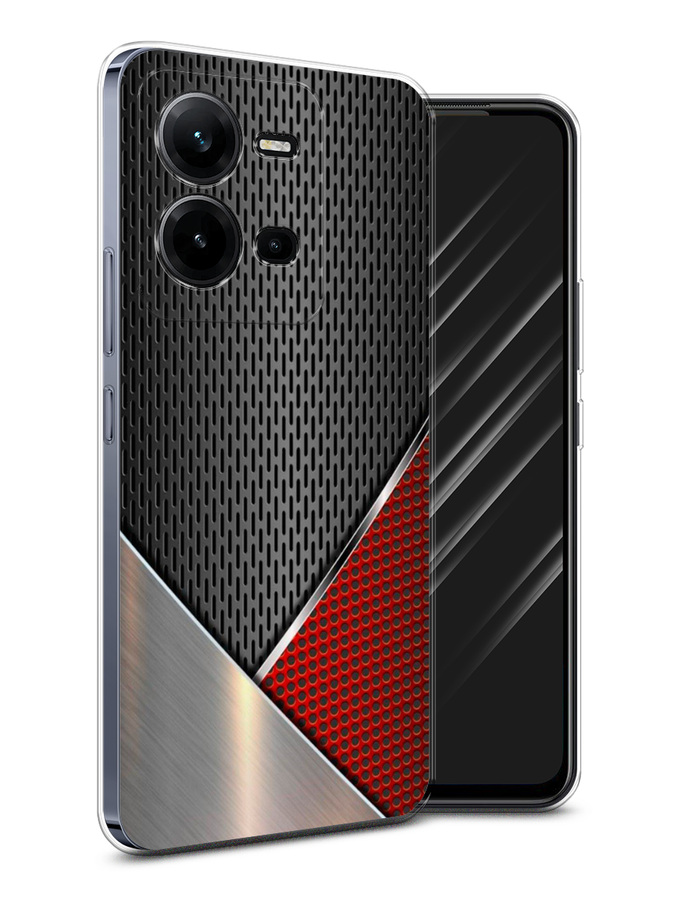 

Чехол Awog на Vivo V25/V25e "Стальной металл", Черный;красный;серебристый, 267650-1