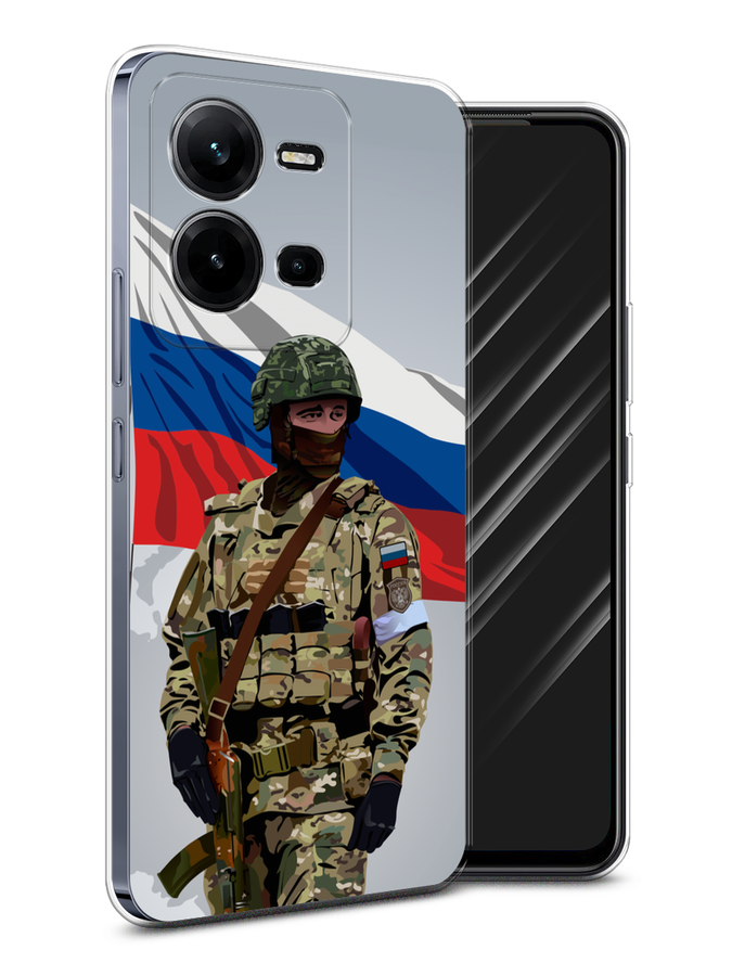

Чехол Awog на Vivo V25/V25e "Солдат с флагом", Белый;синий;красный;зеленый, 267650-1