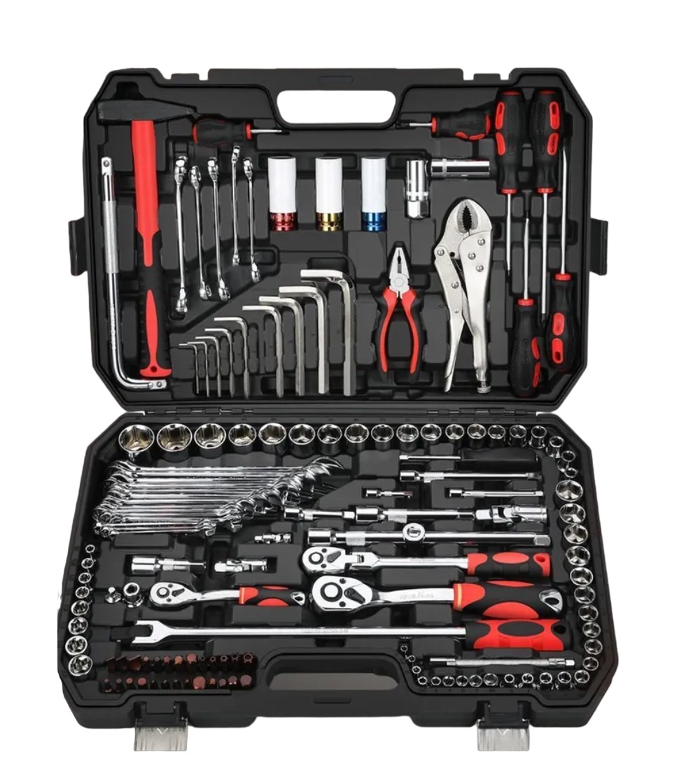 

Набор инструментов GOODKING M-10143 143 предмета трещотка 72 зубца 1/2" 3/8" 1/4"